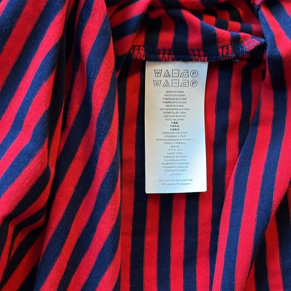NWT Michael Kors Medium cotton long sleeve dress, navy/red sailor stripe
C - Picture 6 of 6